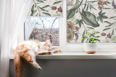 Modern roller blind Exotic nature