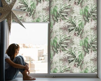 Roller blind for large window Shiny leaves