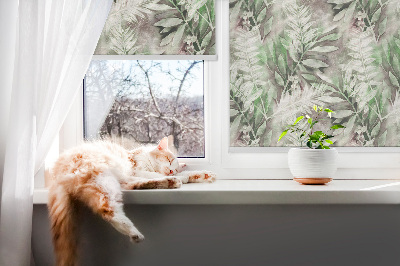 Roller blind for large window Shiny leaves
