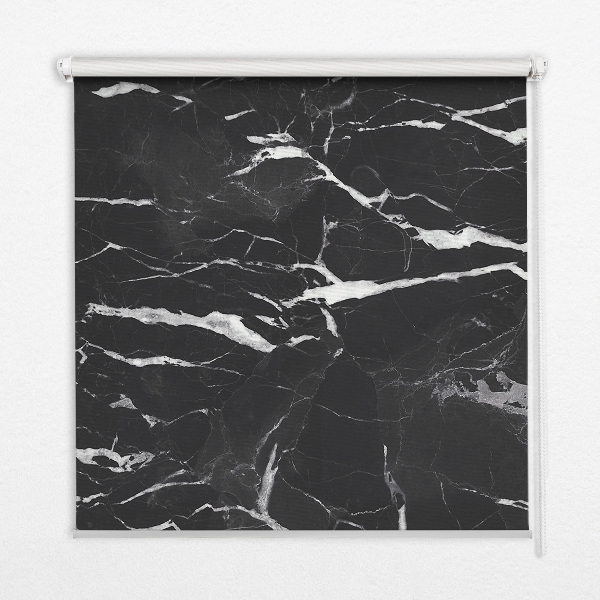 Fabric roller blind Black marble