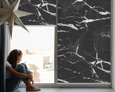 Fabric roller blind Black marble