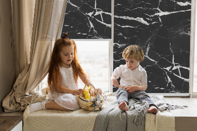 Fabric roller blind Black marble