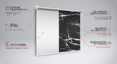 Fabric roller blind Black marble