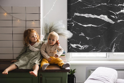 Fabric roller blind Black marble