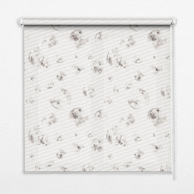 Fabric roller blind Planets