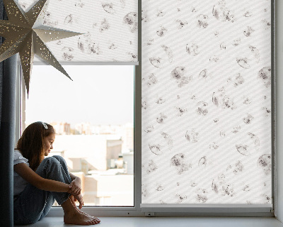 Fabric roller blind Planets