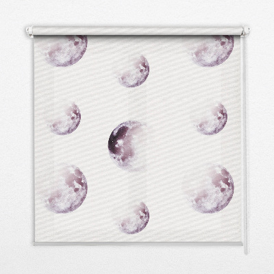 Modern roller blind Gray planets
