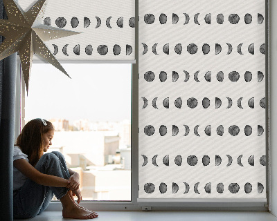 Roller blind for large window Moon phases