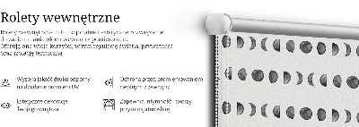 Roller blind for large window Moon phases