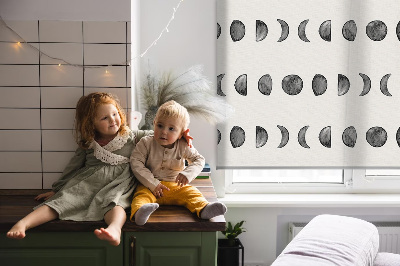 Roller blind for large window Moon phases
