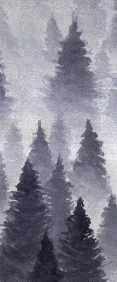 Fabric roller blind Misty forest
