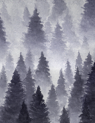 Fabric roller blind Misty forest