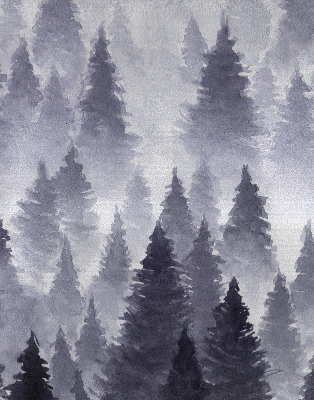 Fabric roller blind Misty forest