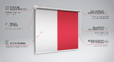 Modern roller blind Red