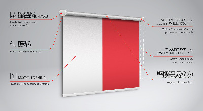 Roller blind for large window Red