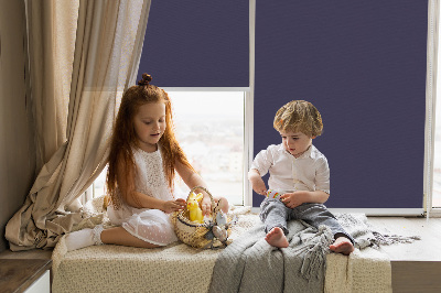 Roller blind for large window Dark purple