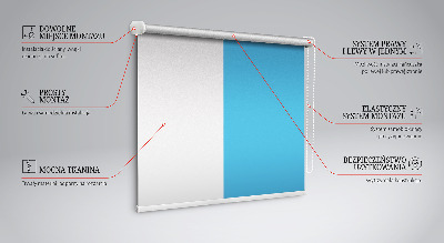 Roller blind for large window Blue