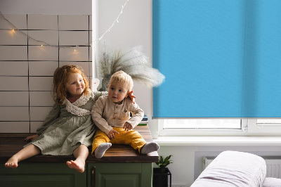 Roller blind for large window Blue