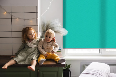 Fabric roller blind Turquoise
