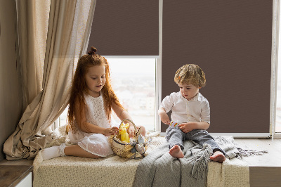 Roller blind for large window Brown