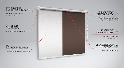 Roller blind for large window Brown