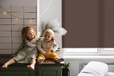 Roller blind for large window Brown