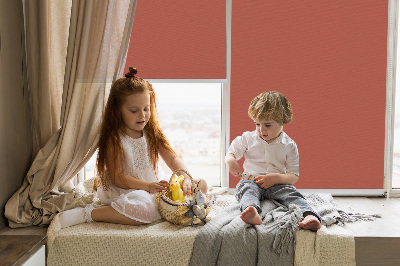 Roller blind for large window Red