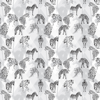 Fabric roller blind Gray animals