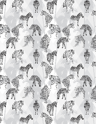 Fabric roller blind Gray animals