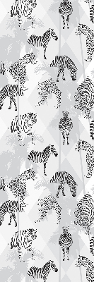 Fabric roller blind Gray animals