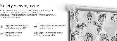 Fabric roller blind Gray animals