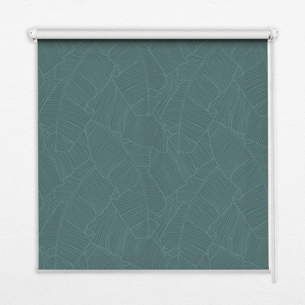 Modern roller blind Green palm leaves