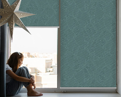 Modern roller blind Green palm leaves