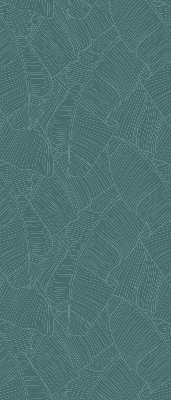 Modern roller blind Green palm leaves