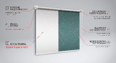 Modern roller blind Green palm leaves