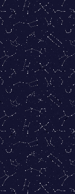 Roller blind for large window Constellation of stars