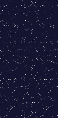 Roller blind for large window Constellation of stars