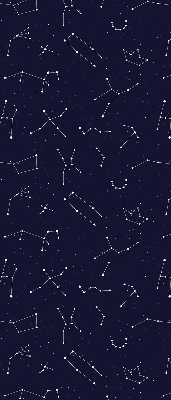 Roller blind for large window Constellation of stars