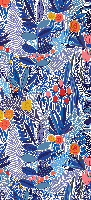 Roller blind for large window Colorful plants