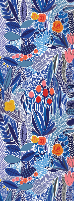 Roller blind for large window Colorful plants