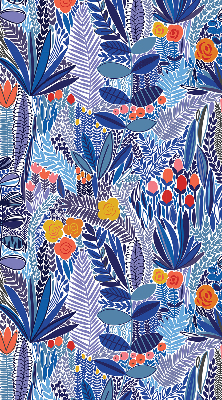Roller blind for large window Colorful plants