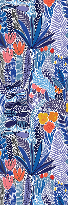Roller blind for large window Colorful plants