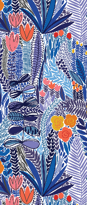 Roller blind for large window Colorful plants