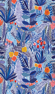 Roller blind for large window Colorful plants