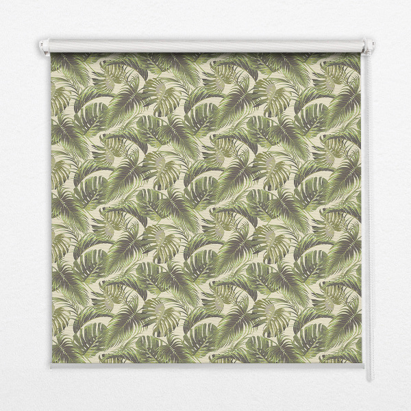 Fabric roller blind Flower leaves