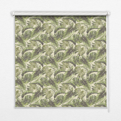 Fabric roller blind Flower leaves