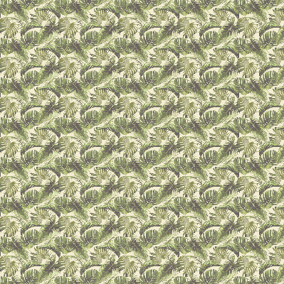 Fabric roller blind Flower leaves