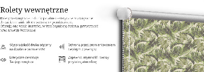 Fabric roller blind Flower leaves