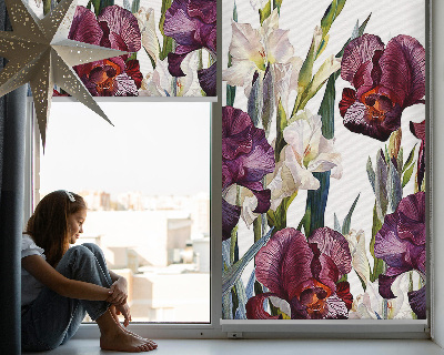 Roller blind for large window Little flowers