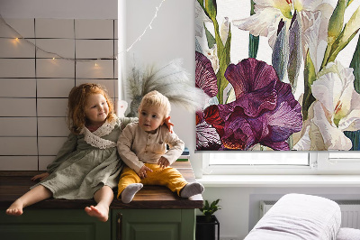 Roller blind for large window Little flowers